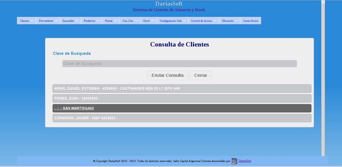 Gestión de Almacen y Stock