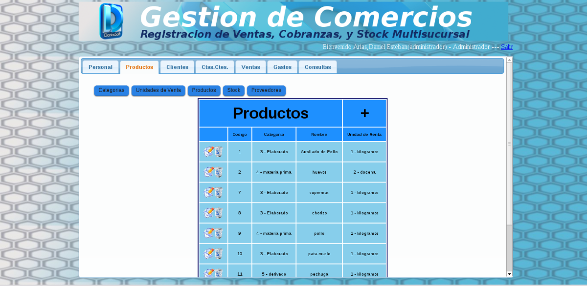 Gestión de Comercios