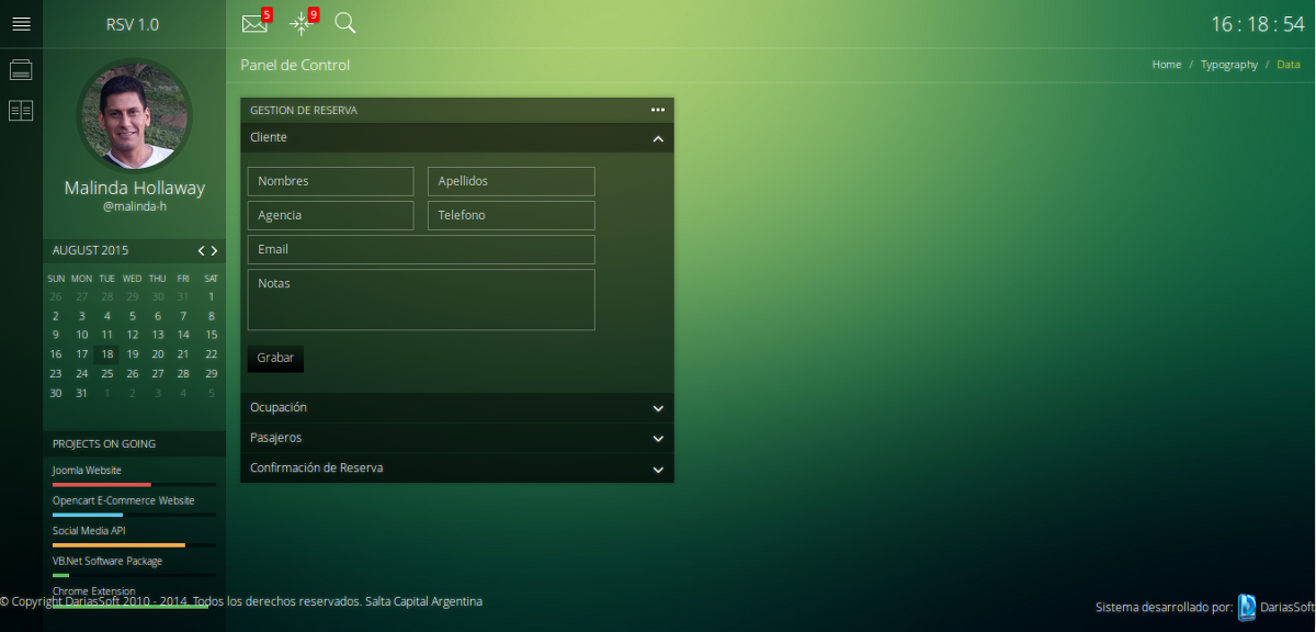 RSV - Gestión de Llamadas y Reserva de Hotel
